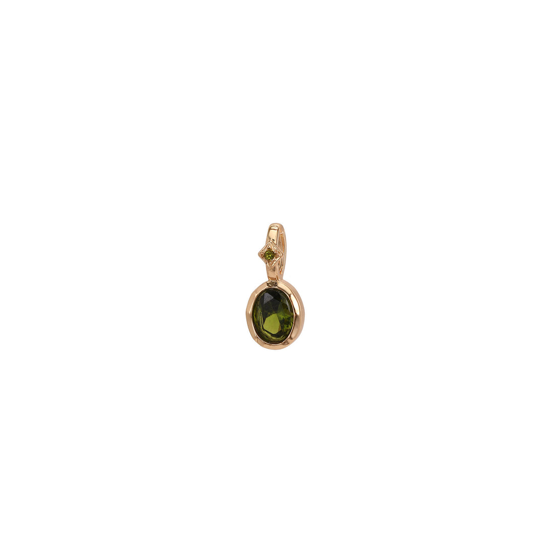 Collana con ciondolo in pietra portafortuna Olivenorma con gemma di cristallo naturale