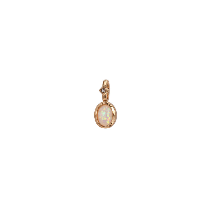 Collana con ciondolo in pietra portafortuna Olivenorma con gemma di cristallo naturale
