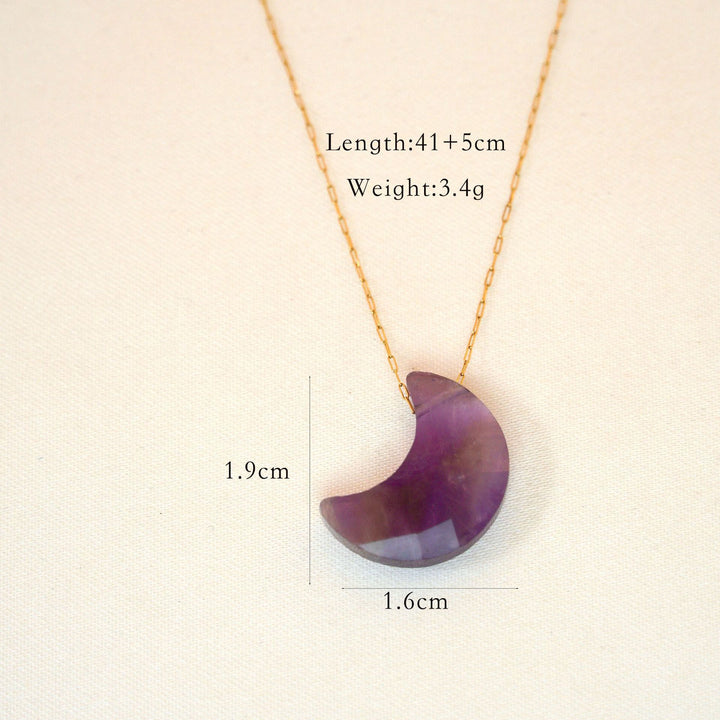 Collana Olivenorma in ametista naturale placcata in oro 14K