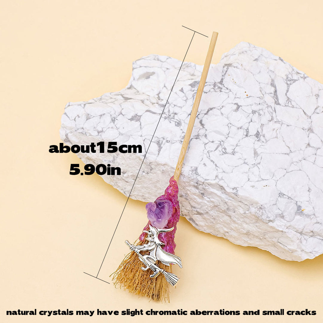 Olivenorma Mini Magic Ametista Scopa Ornamento Decorazione