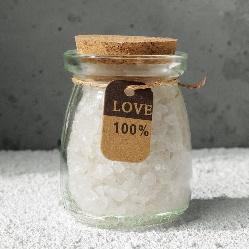 Olivenorma Ghiaia di pietre preziose naturali Cristallo Bottiglia dei desideri