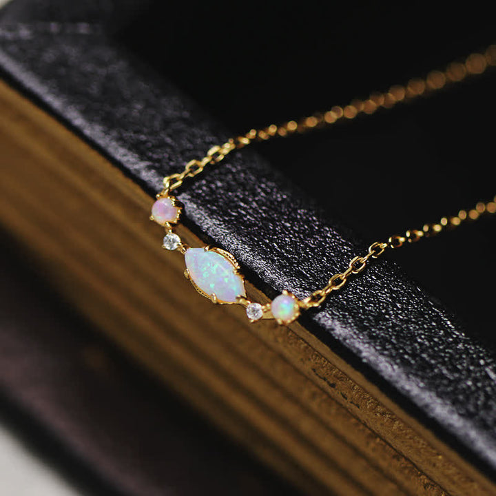 Collana con ciondolo a corona in opale naturale Olivenorma