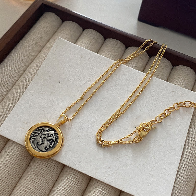 Collana di perline impilate in pietra blu dell'imperatore Olivenorma