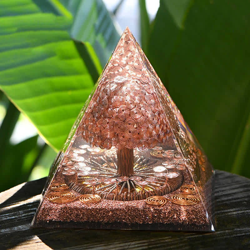 Olivenorma Rame Oro Rosa Bobina Energia Albero Orgone Piramide