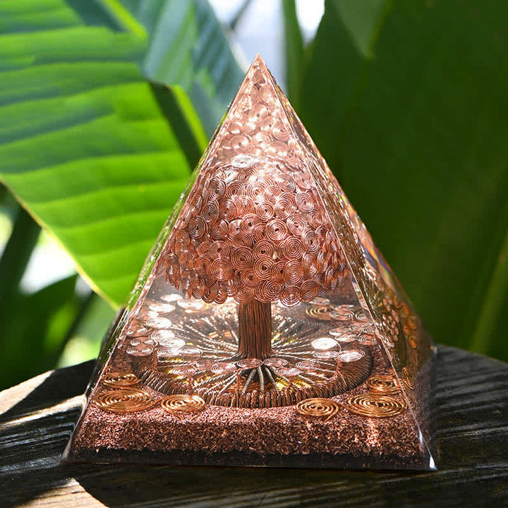 Olivenorma Rame Oro Rosa Bobina Energia Albero Orgone Piramide