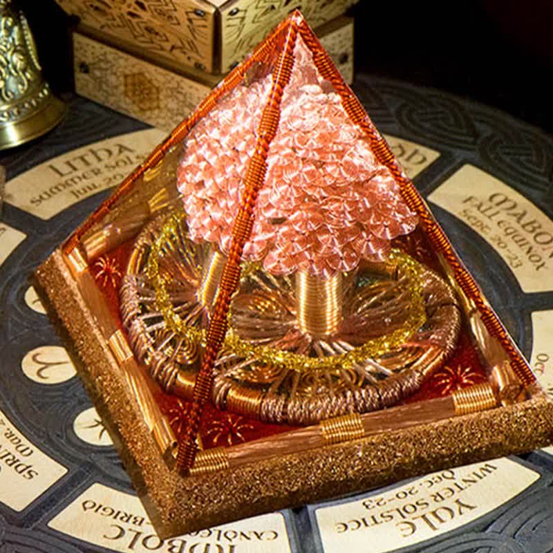 Olivenorma Rame Oro Rosa Bobina Energia Albero Orgone Piramide