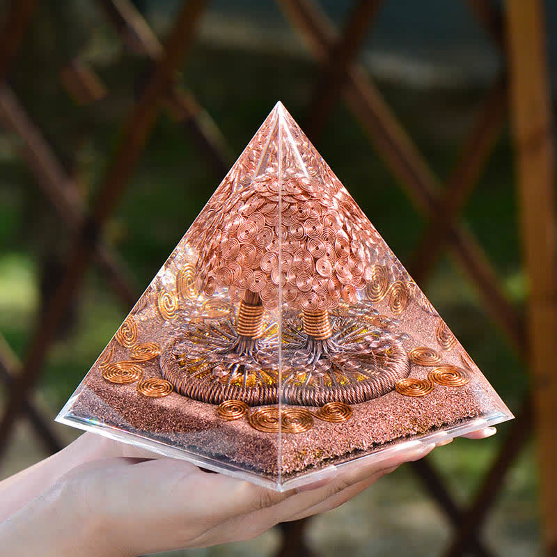 Olivenorma Rame Oro Rosa Bobina Energia Albero Orgone Piramide