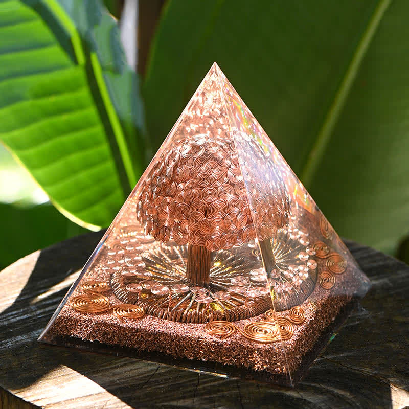 Olivenorma Rame Oro Rosa Bobina Energia Albero Orgone Piramide