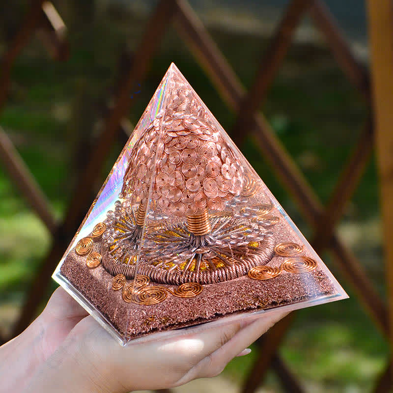 Olivenorma Rame Oro Rosa Bobina Energia Albero Orgone Piramide
