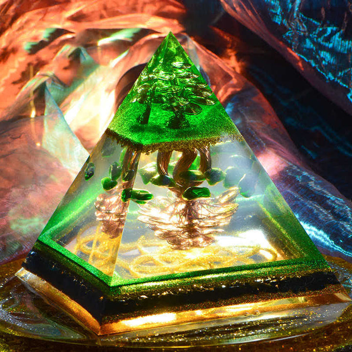 Olivenorma Piramide Orgonica ad Albero Invertito a Doppia Elica Cosmica