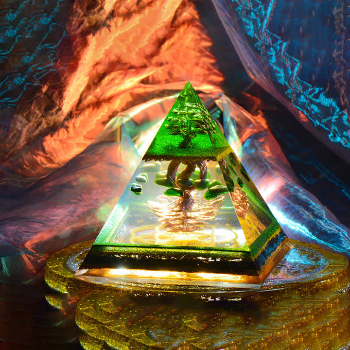 Olivenorma Piramide Orgonica ad Albero Invertito a Doppia Elica Cosmica