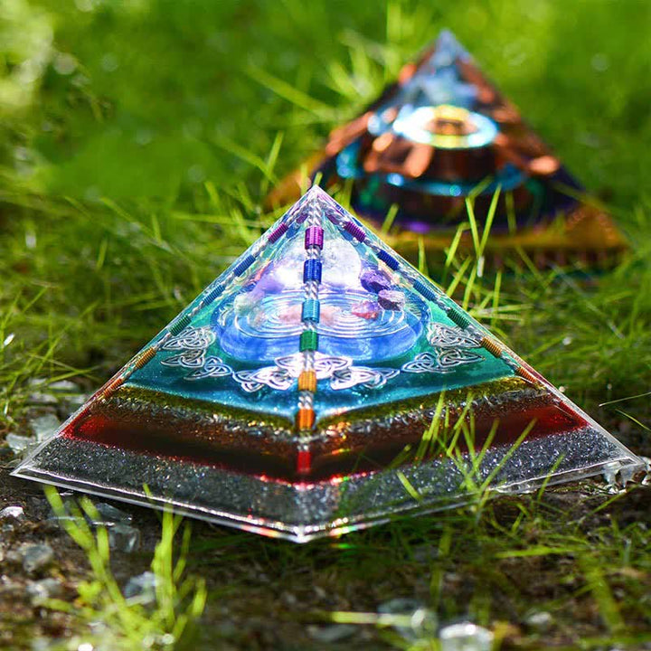 Olivenorma Crystal Copper Coil Torre energetica Piramide Orgone