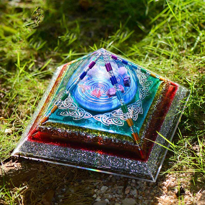 Olivenorma Crystal Copper Coil Torre energetica Piramide Orgone