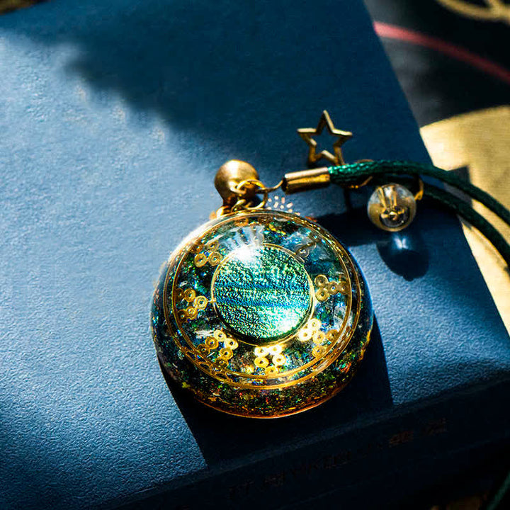 Collana di energia organica Olivenorma Acquamarina