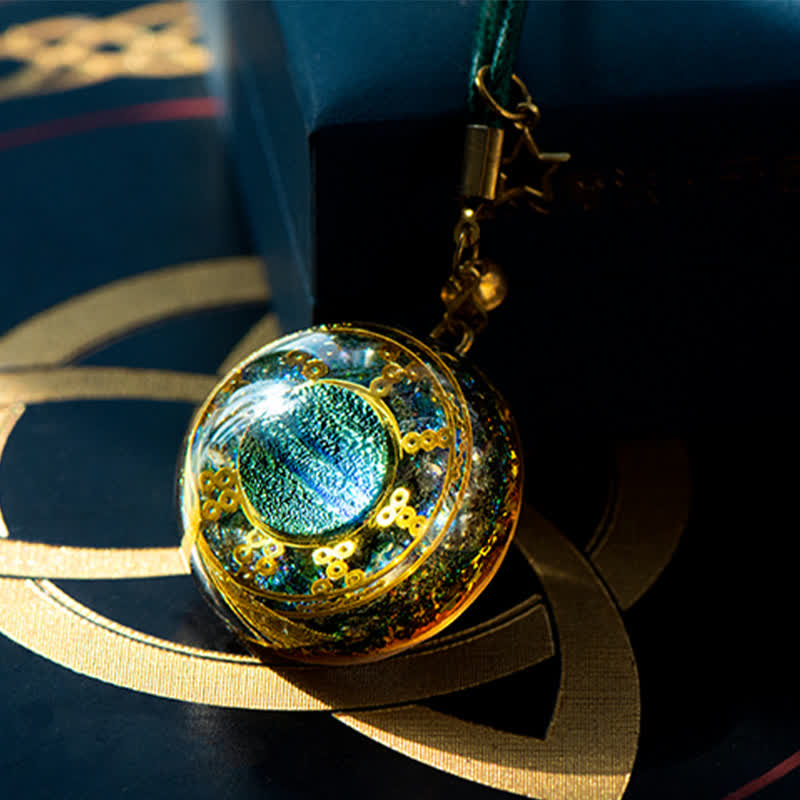 Collana di energia organica Olivenorma Acquamarina