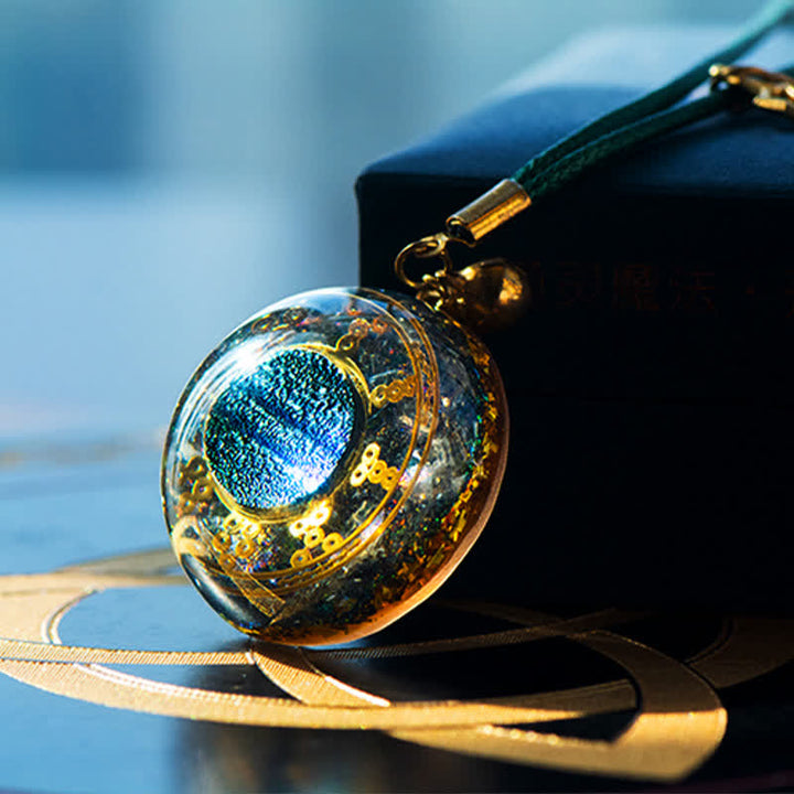 Collana di energia organica Olivenorma Acquamarina