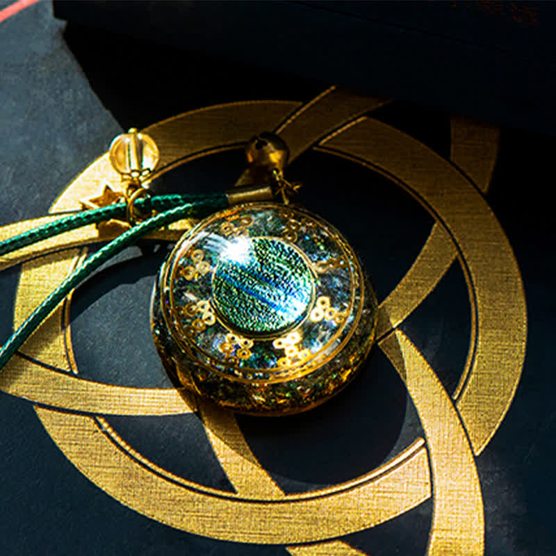 Collana di energia organica Olivenorma Acquamarina