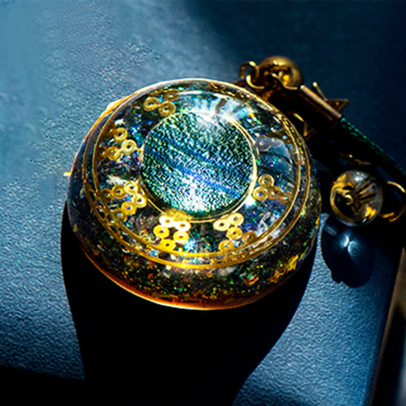 Collana di energia organica Olivenorma Acquamarina