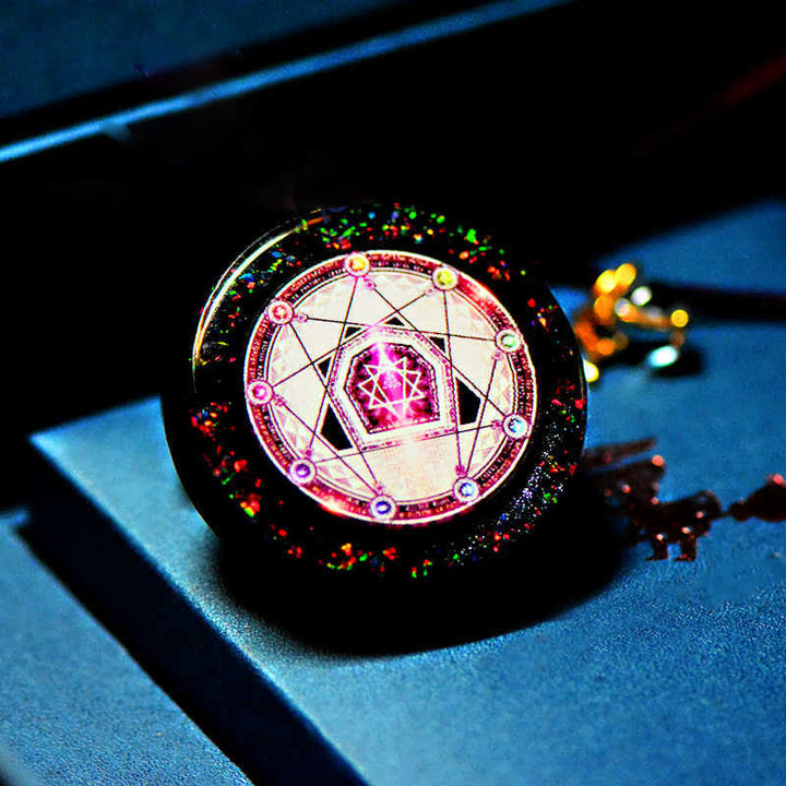 Collana energetica in quarzo rubino e granato Olivenorma