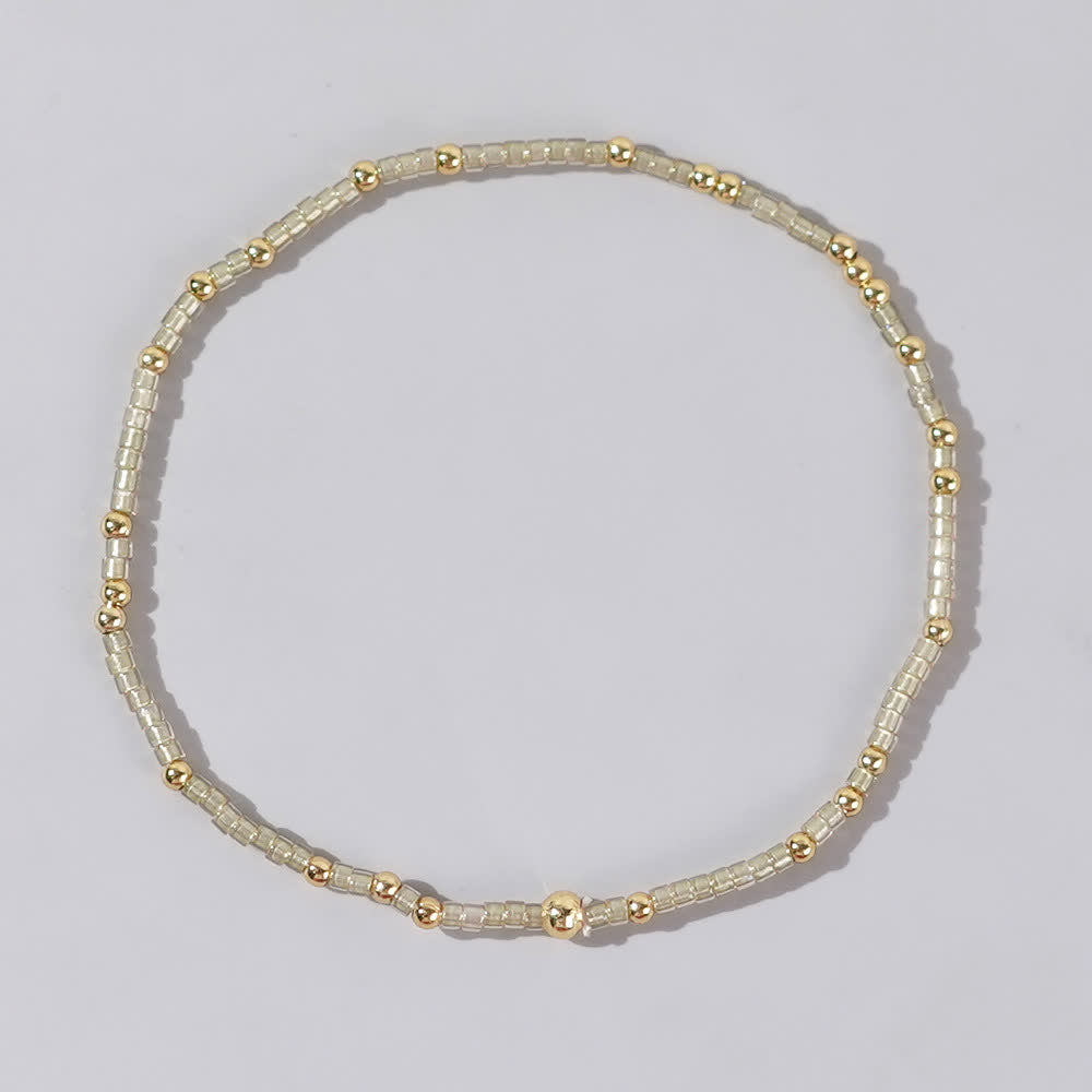 Olivenorma Braccialetto di perline di riso colorate 