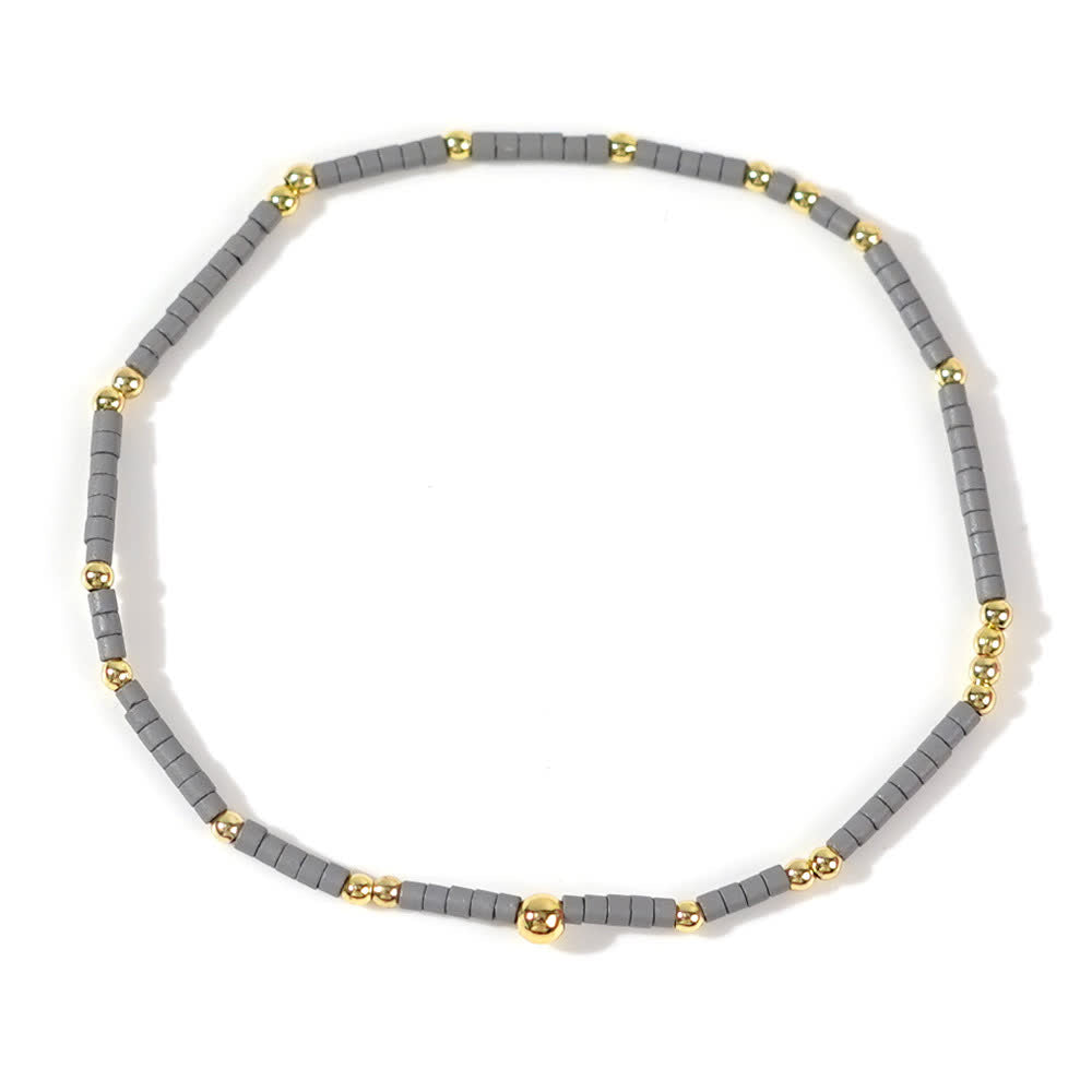 Olivenorma Braccialetto di perline di riso colorate 