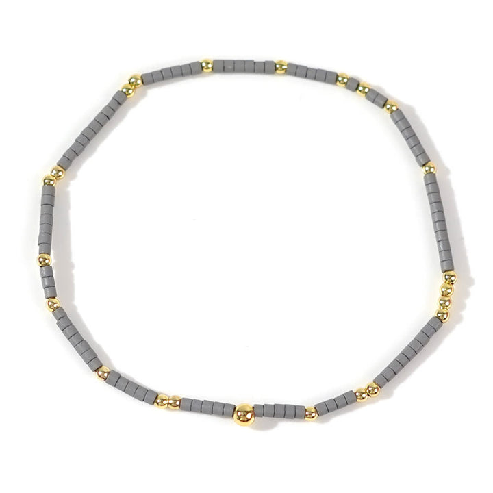 Olivenorma Braccialetto di perline di riso colorate 