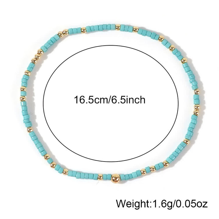 Olivenorma Braccialetto di perline di riso colorate 