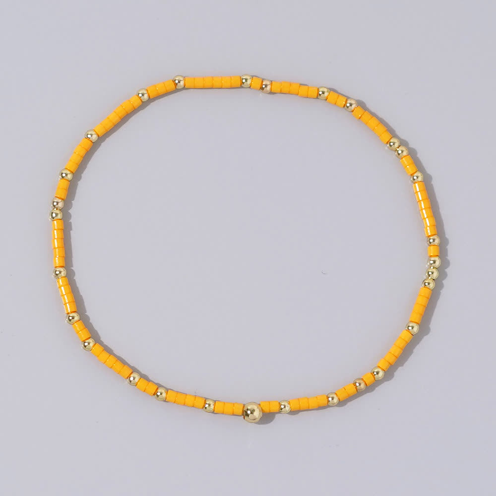 Olivenorma Braccialetto di perline di riso colorate 