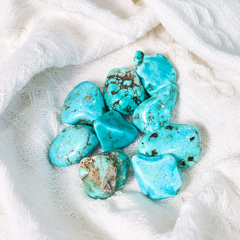 Olivenorma Cristallo curativo Reiki turchese autentico pietra levigata