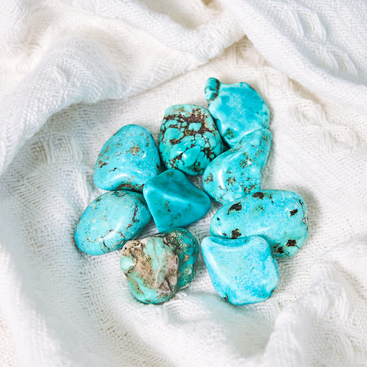 Olivenorma Cristallo curativo Reiki turchese autentico pietra levigata