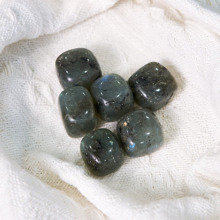 Pietra levigata naturale di labradorite lucidata Olivenorma