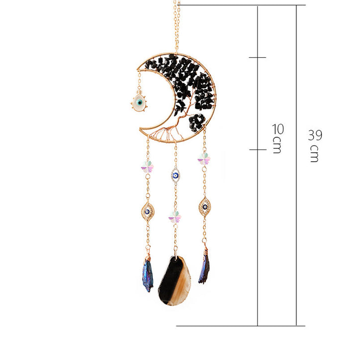 Olivenorma Black Moon Protezione Malocchio Campanelli eolici in cristallo