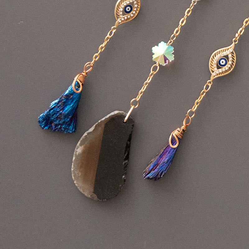 Olivenorma Black Moon Protezione Malocchio Campanelli eolici in cristallo