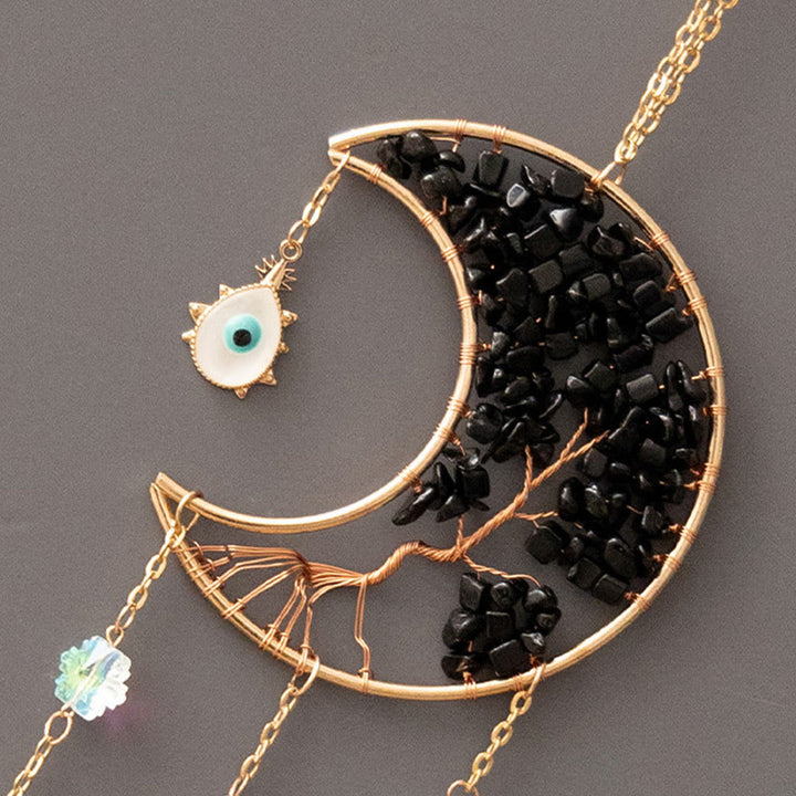 Olivenorma Black Moon Protezione Malocchio Campanelli eolici in cristallo