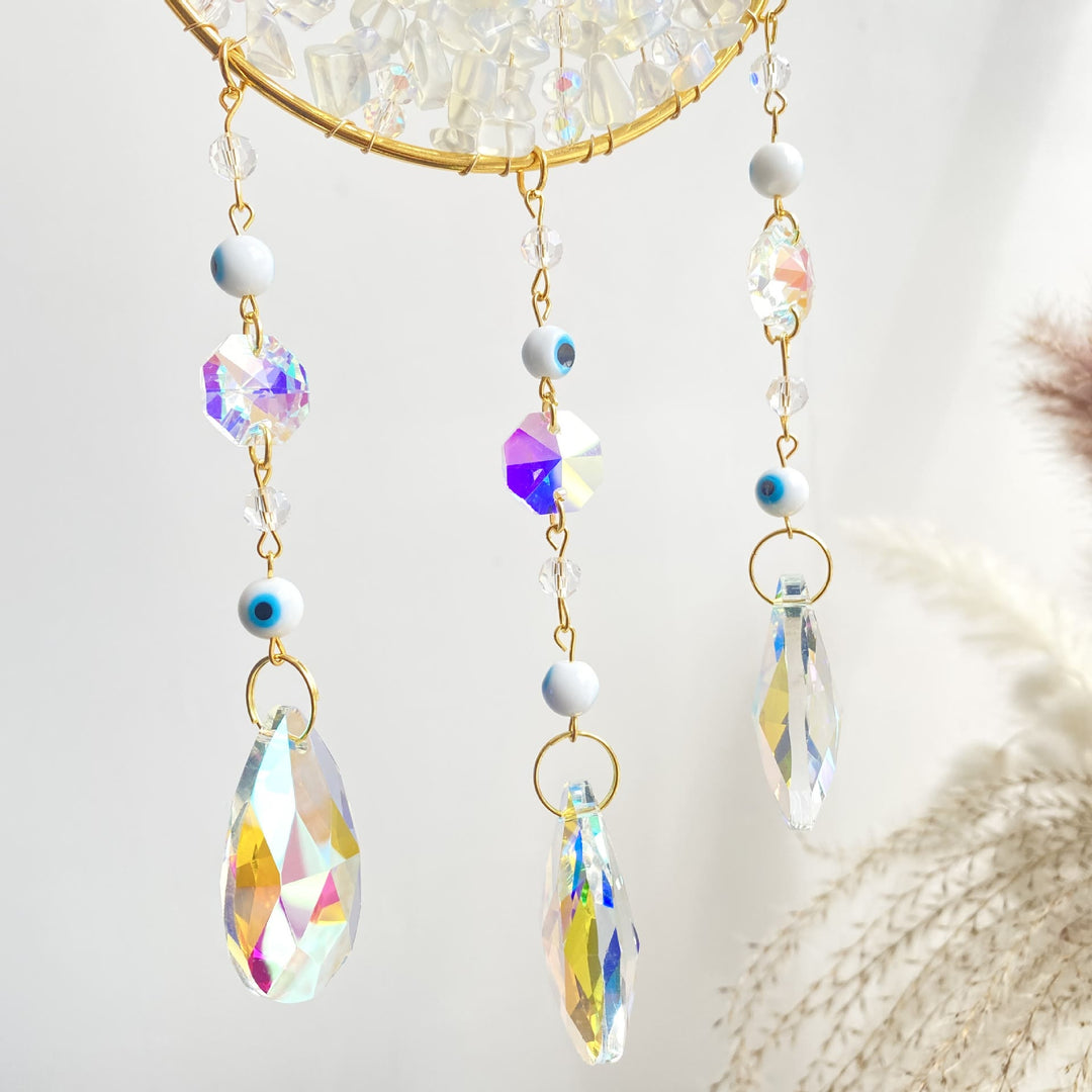 Olivenorma Natural Gem Protezione Malocchio Suncatcher Campanelli eolici