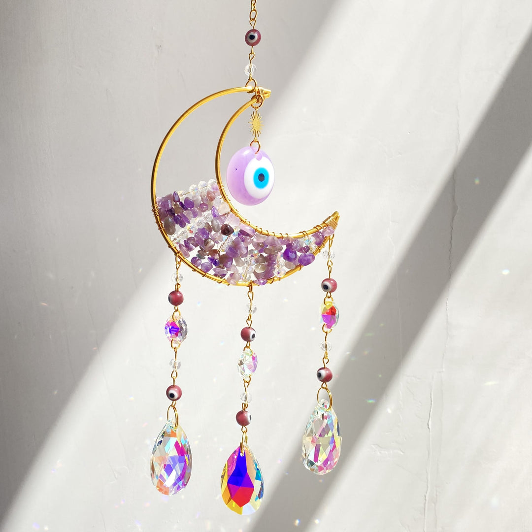 Olivenorma Natural Gem Protezione Malocchio Suncatcher Campanelli eolici