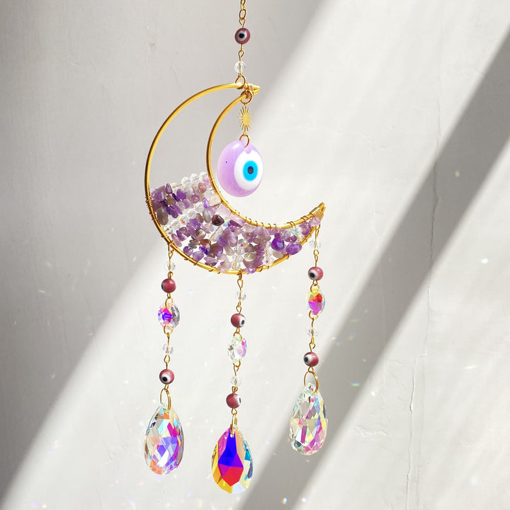 Olivenorma Natural Gem Protezione Malocchio Suncatcher Campanelli eolici