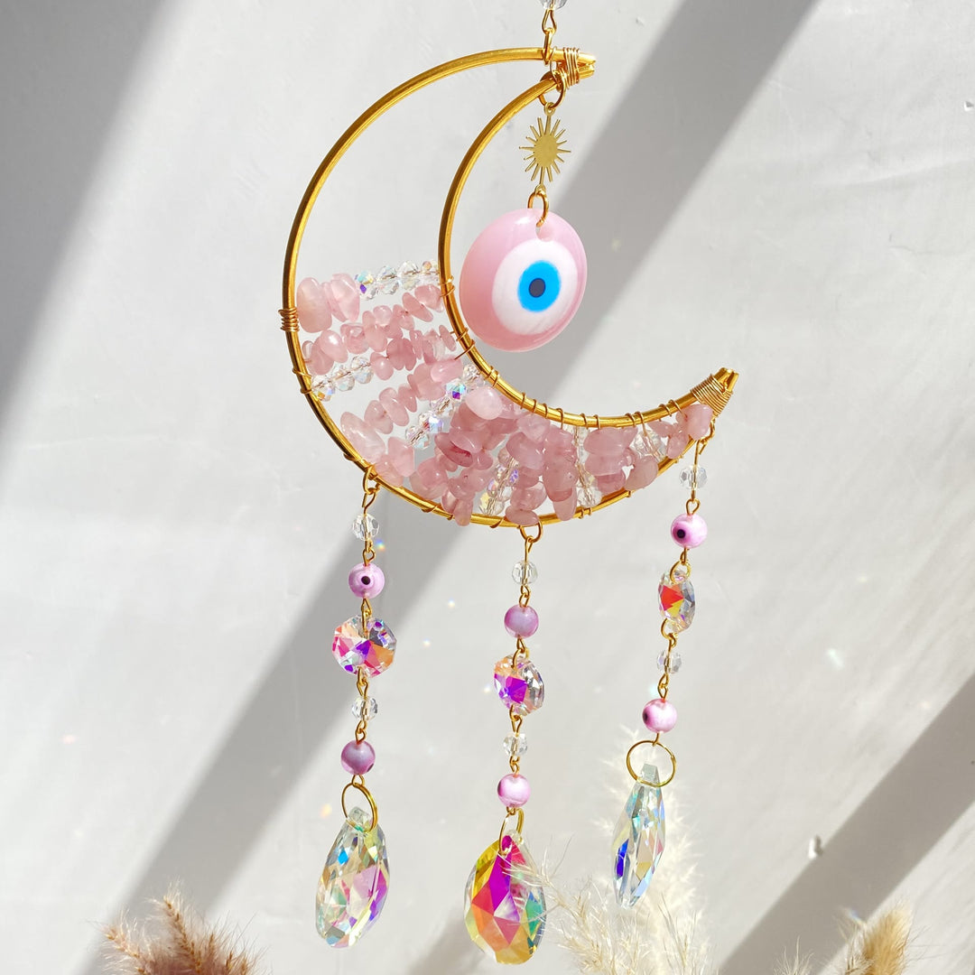 Olivenorma Natural Gem Protezione Malocchio Suncatcher Campanelli eolici