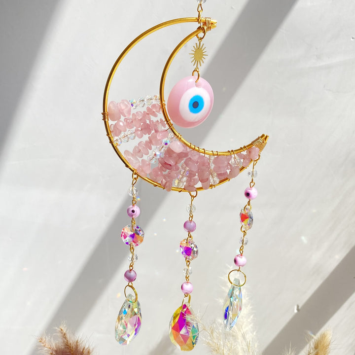 Olivenorma Natural Gem Protezione Malocchio Suncatcher Campanelli eolici