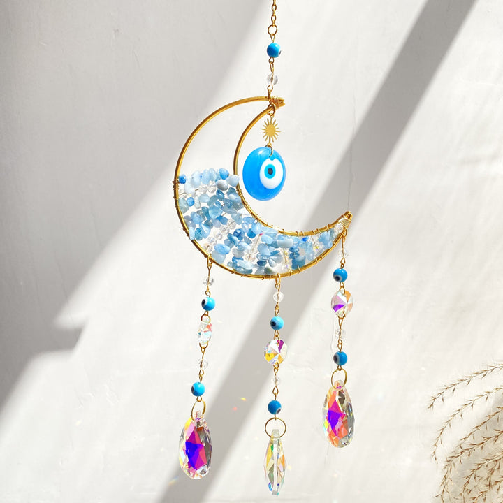 Olivenorma Natural Gem Protezione Malocchio Suncatcher Campanelli eolici