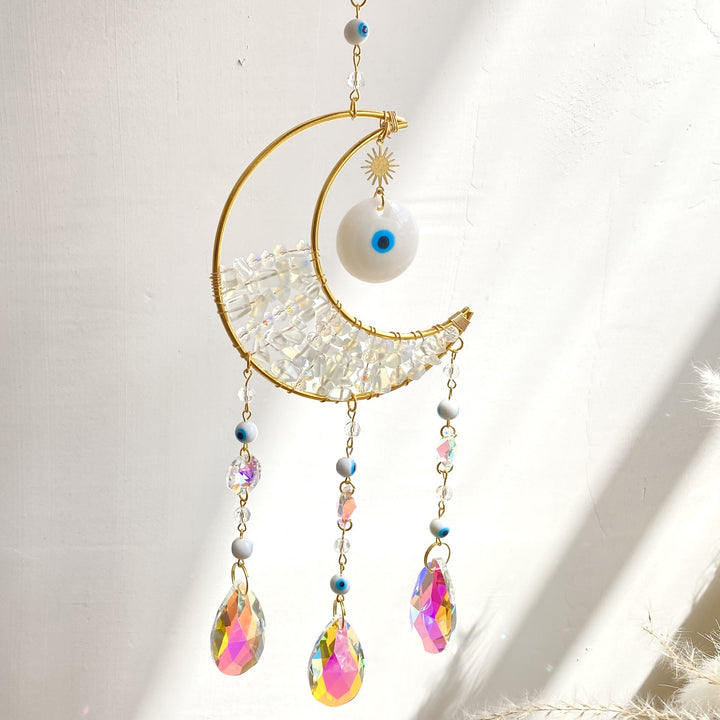 Olivenorma Natural Gem Protezione Malocchio Suncatcher Campanelli eolici