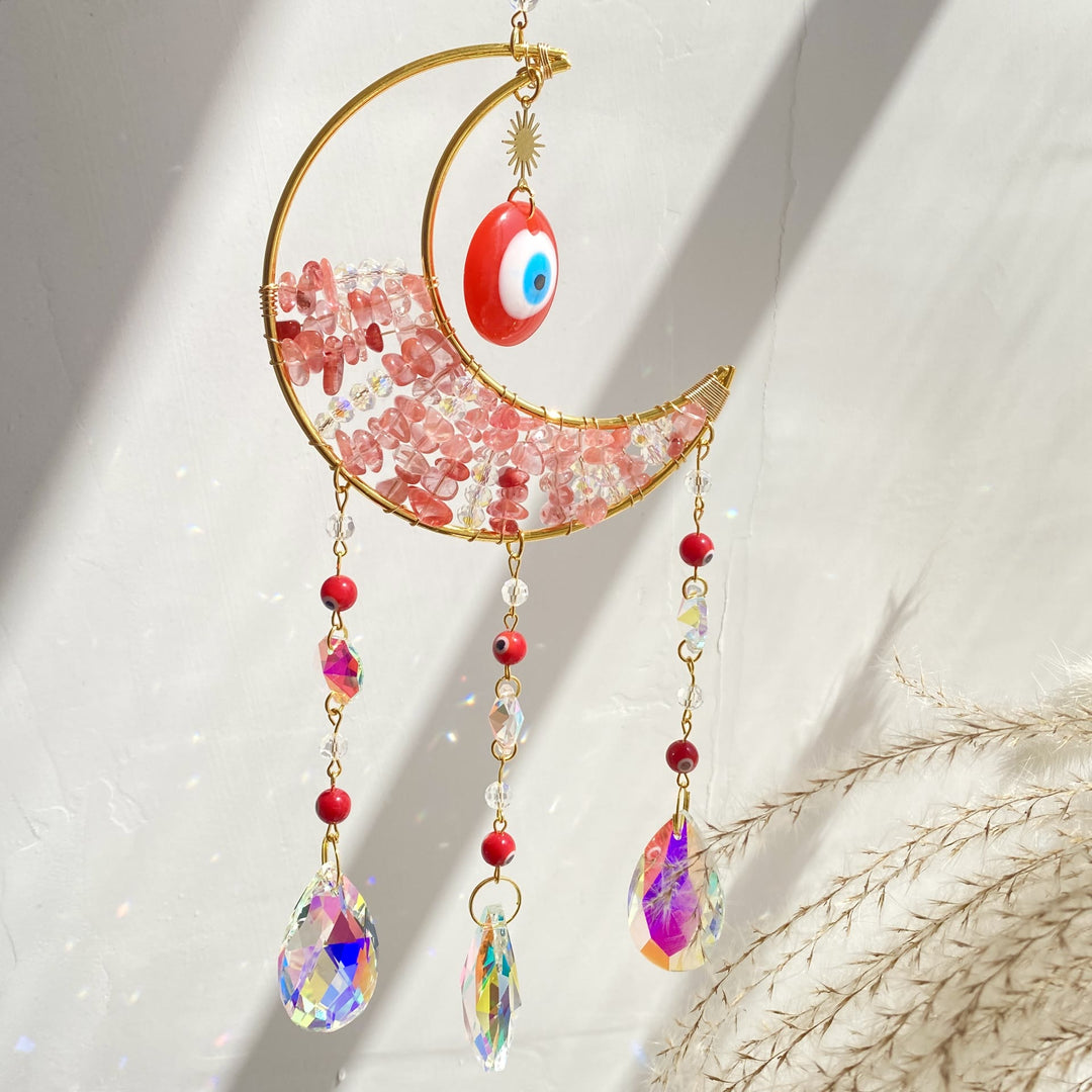 Olivenorma Natural Gem Protezione Malocchio Suncatcher Campanelli eolici
