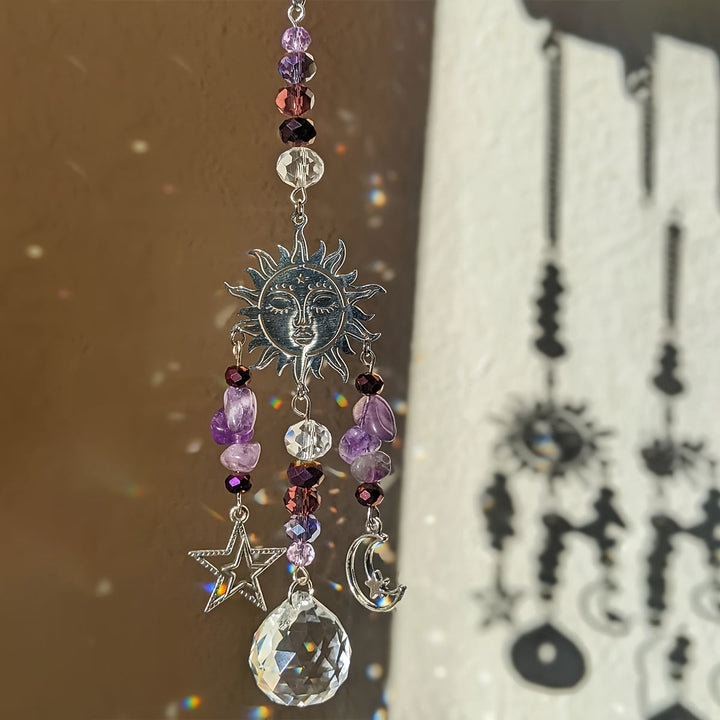 Olivenorma Moon Goddess Crystal Sun Catcher Campanelli eolici