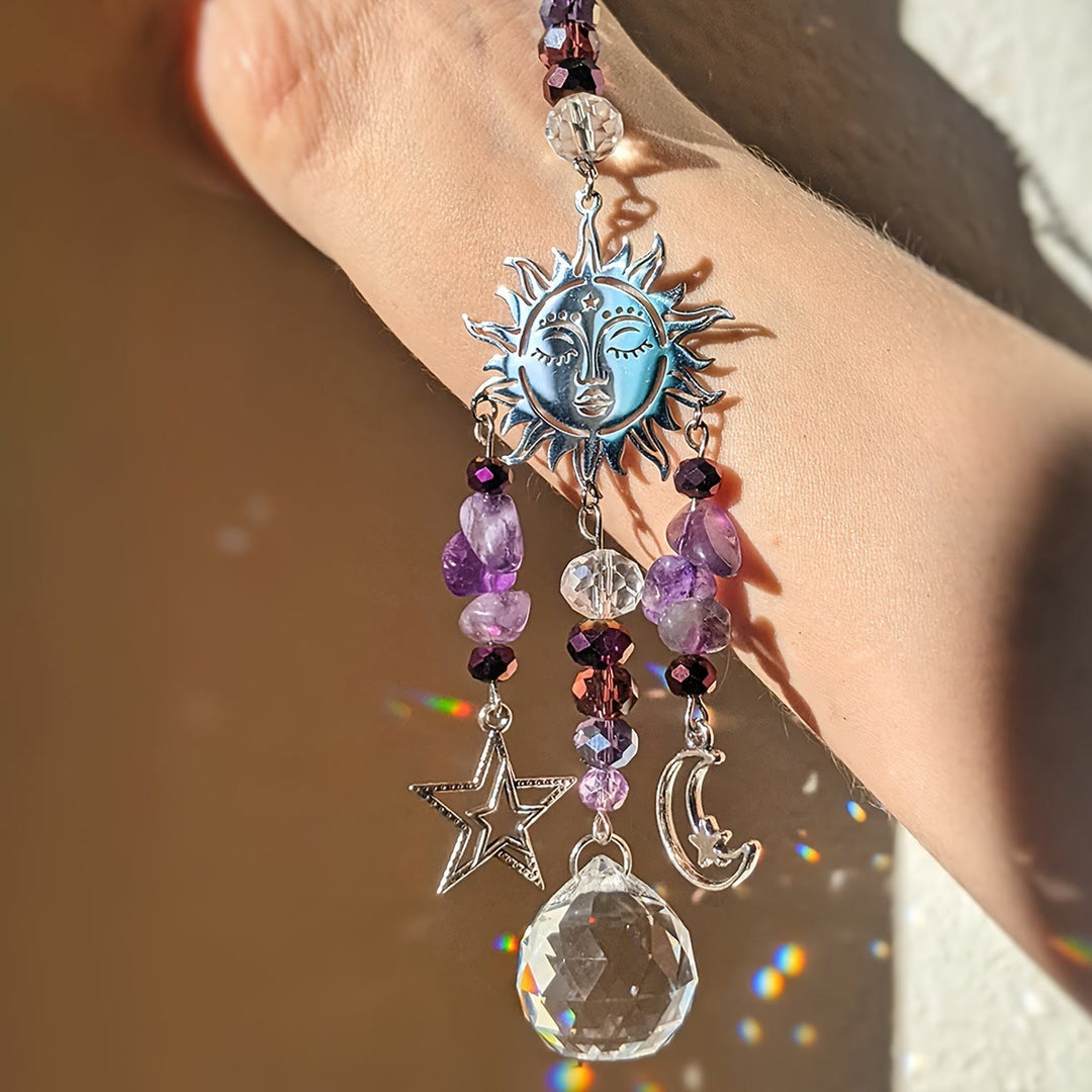 Olivenorma Moon Goddess Crystal Sun Catcher Campanelli eolici