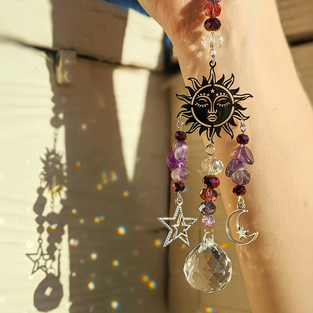 Olivenorma Moon Goddess Crystal Sun Catcher Campanelli eolici