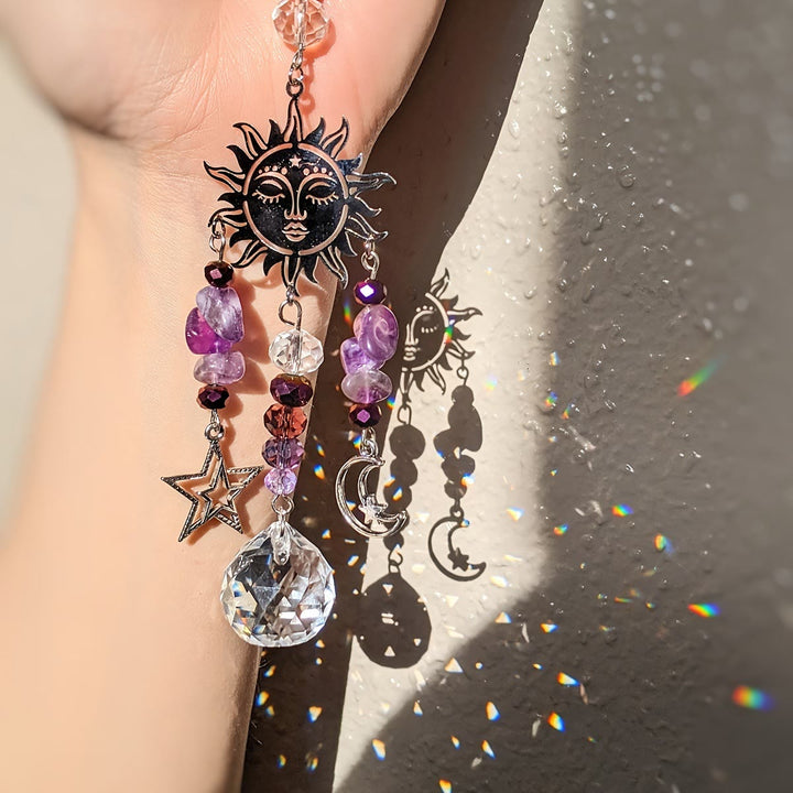 Olivenorma Moon Goddess Crystal Sun Catcher Campanelli eolici