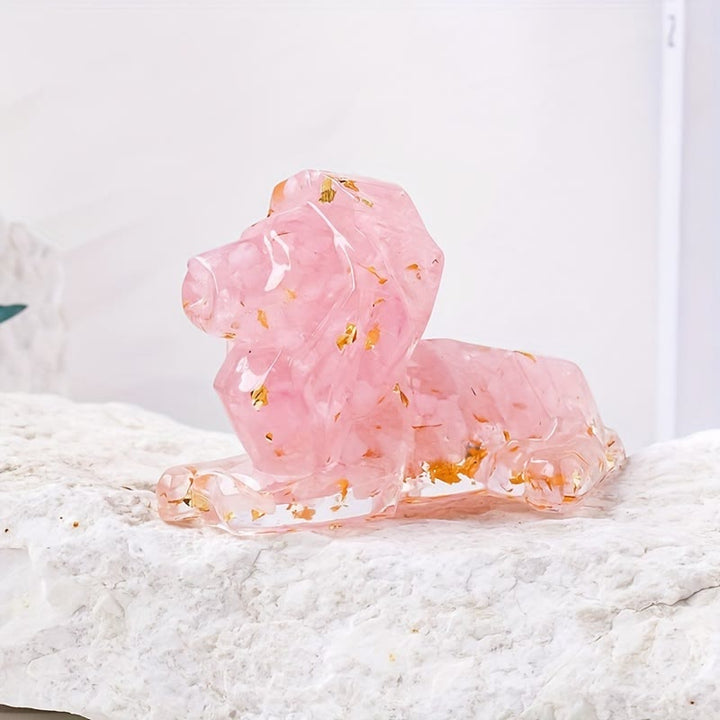 Decorazione in pietra preziosa con leone in pietra naturale Olivenorma