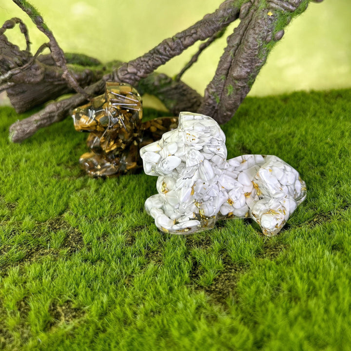 Decorazione in pietra preziosa con leone in pietra naturale Olivenorma