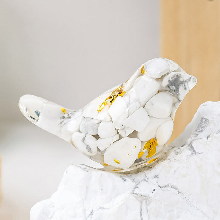 Olivenorma Scultura di uccello in cristallo naturale Decorazione in pietra preziosa - Turchese - Piccolo: 3*2 cm - image 3