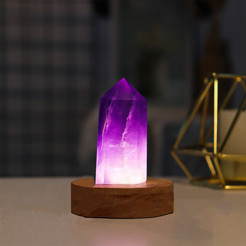 Decorazione lampada di cristallo curativo naturale Olivenorma